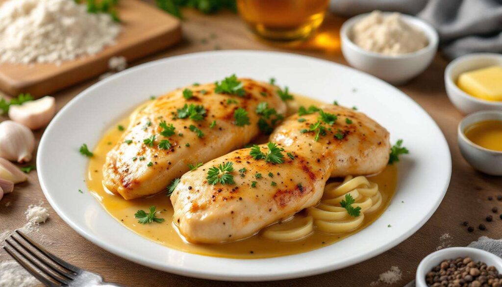 Petto di pollo in padella al vino bianco: morbido e con una salsina veloce