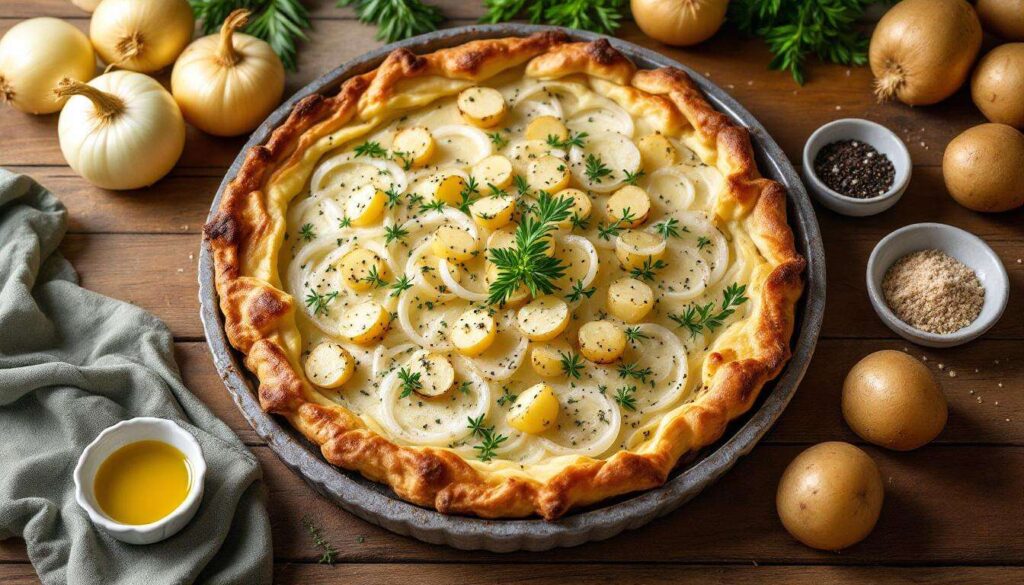 Cena con 2 euro: la torta rustica di patate e cipolle che sa di casa e tradizione