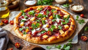 Crostata morbida salata nello stampo furbo: con bresaola, rucola e parmigiano