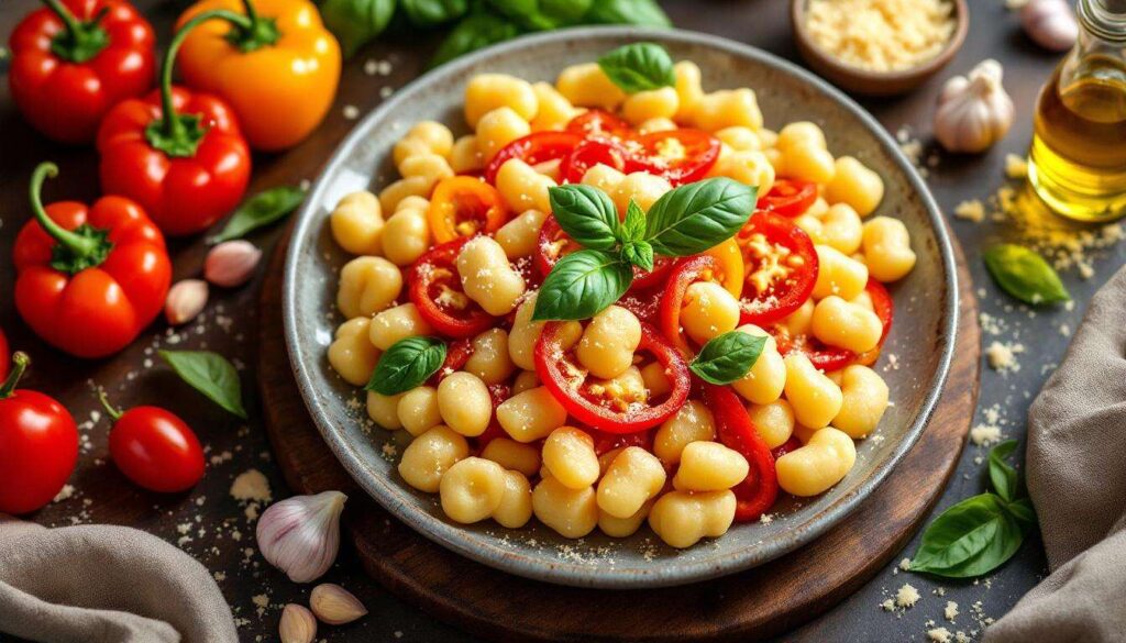 Gnocchi ai peperoni: cremosi e colorati, pronti senza panna