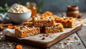 Barrette di avena e carote alla cannella