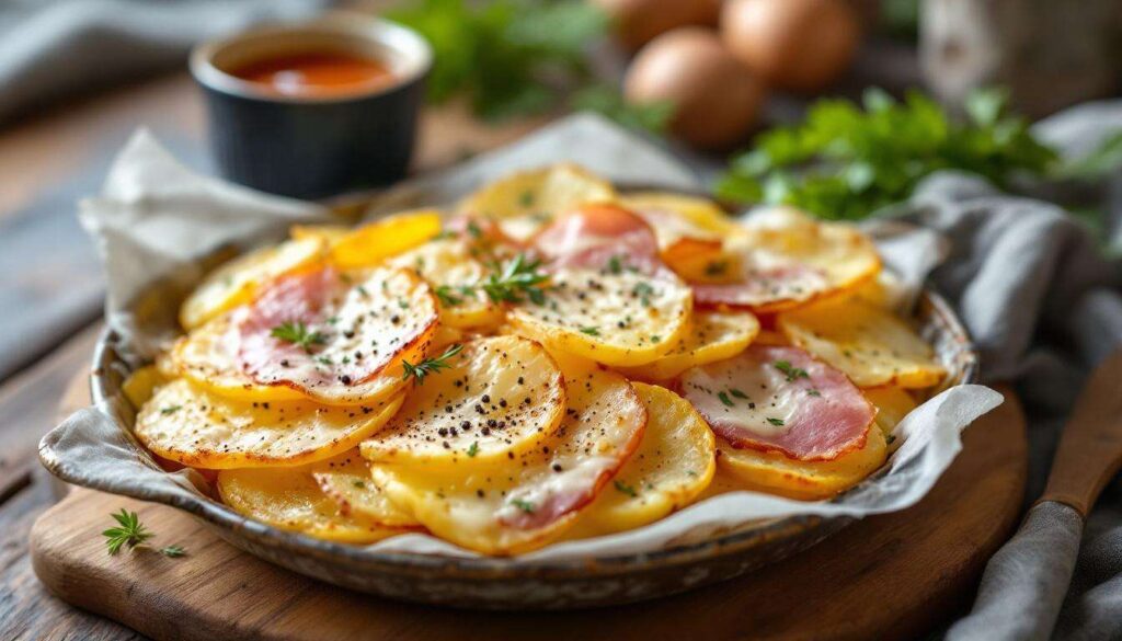 FETTE DI PATATE con PROSCIUTTO al FORNO croccanti e veloci