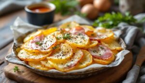 FETTE DI PATATE con PROSCIUTTO al FORNO croccanti e veloci