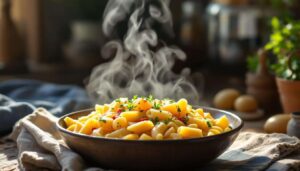 Pasta e patate, è il piatto ideale per queste giornate fredde: a ogni boccone evochi ricordi d’infanzia