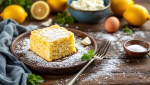 Quadrotti ricotta e limone: il dessert soffice senza lievito, pronto in una ciotola